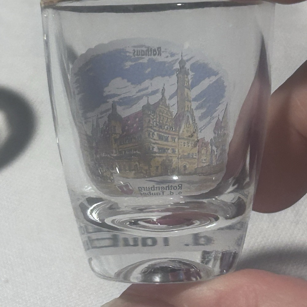 Vintage 2 Gold Rim German Shot Glasses Rüdesheim a.Rh.Drosselgasse‎ + Rudesheim - Picture 4 of 8